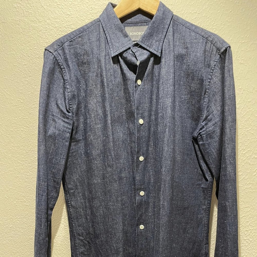 Bonobos Men's Chambray Selvedge Slim Fit Shirt Small